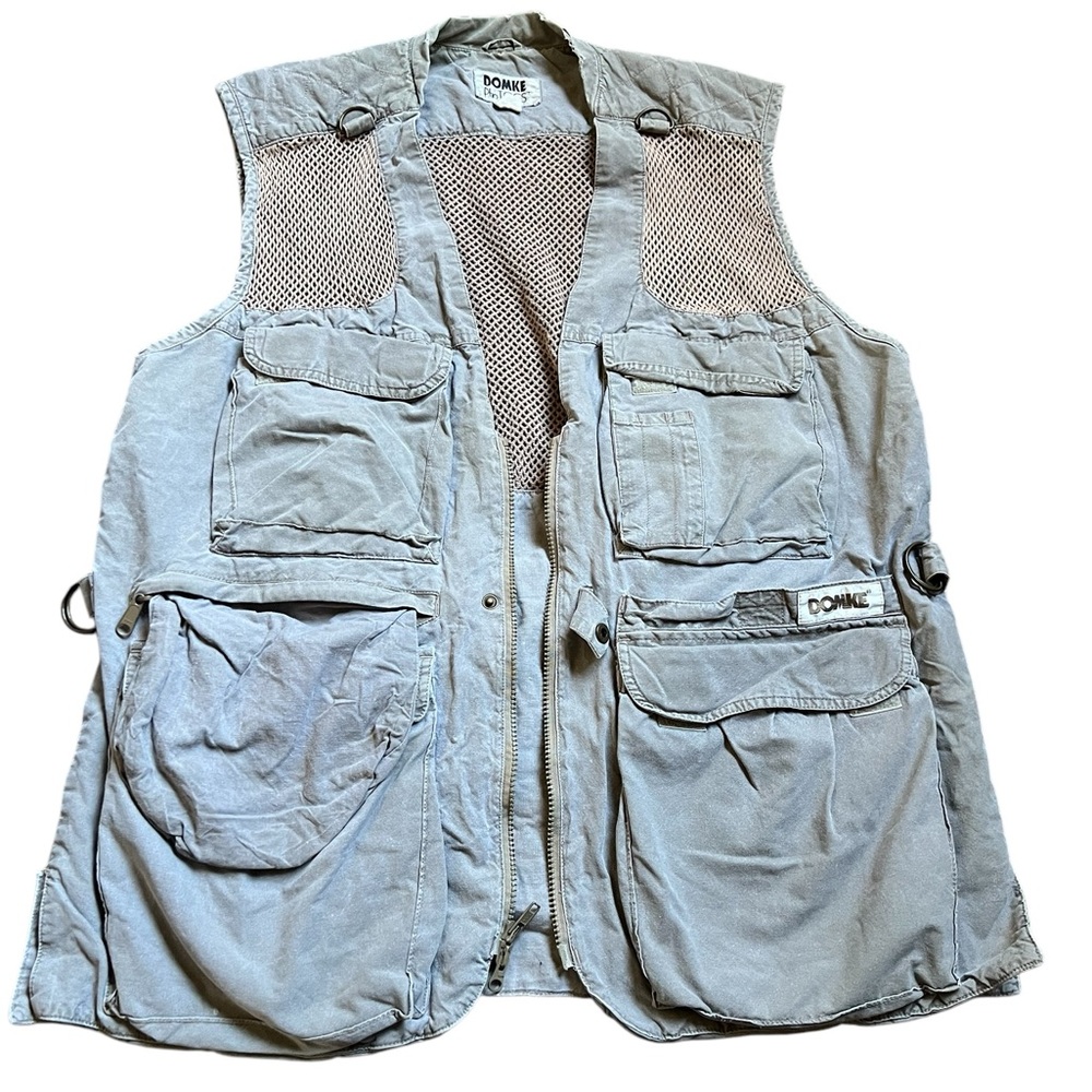 Domke Photogs Men’s VEST field utility jacket long Size Large Khaki Green